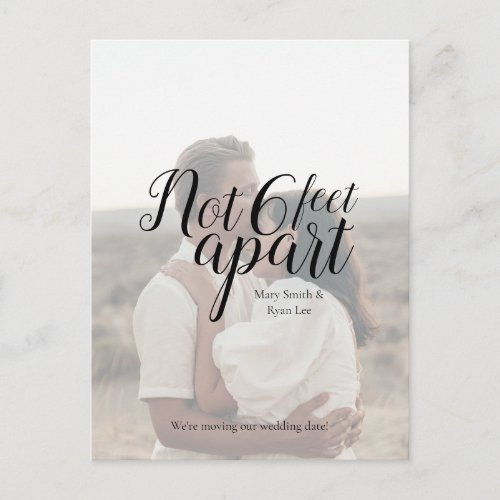 Not 6 Feet Apart Wedding Postponement Cancellation Postcard