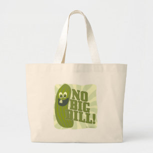 Not A Big Dill Pickle Fun Humor Art Large Tote Bag