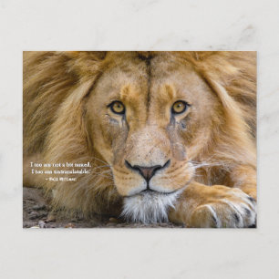 Not a Bit Tamed - Motivational Quote + Your Photo Postcard