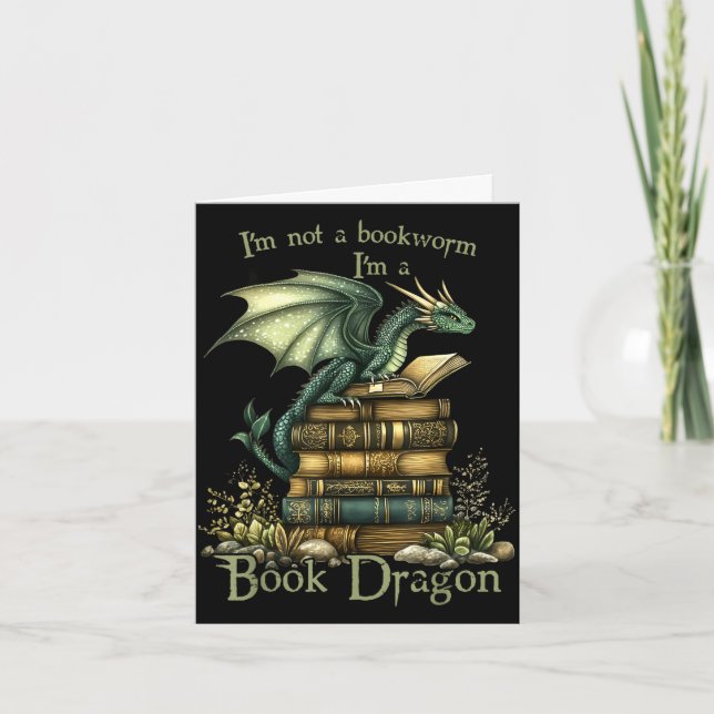 Not a bookworm funny fantasy reading book lovers card (Front)