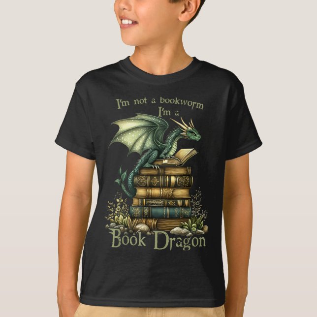Not a bookworm funny fantasy reading book lovers T-Shirt (Front)