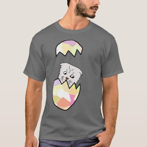 Not a Cat Popping Out of Funny Animals Easter Egg T_Shirt