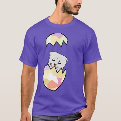 Not a Cat Popping Out of Funny Animals Easter Egg T_Shirt
