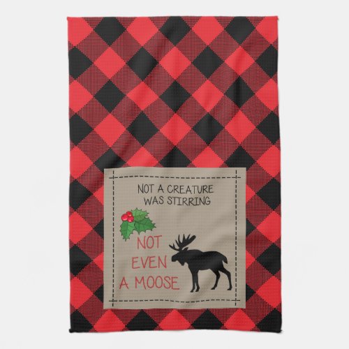 Not A Creature Was Stirring Christmas Kitchen Towel