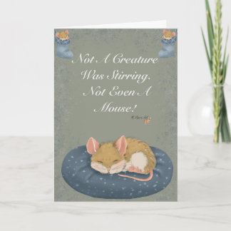 Not A Creature Was Stirring-Hand drawn Holiday  Card