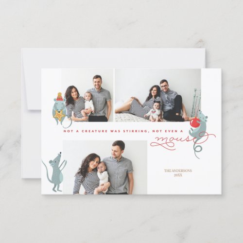 Not a Creature Was Stirring Illustrated Holiday Invitation