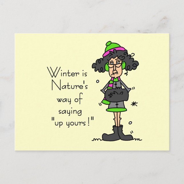 Not a Fan of Winter Postcard (Front)