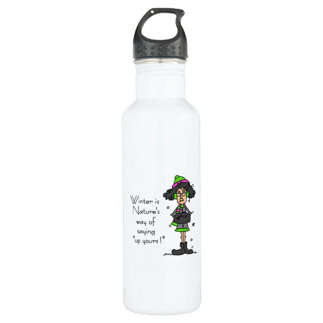 Not a Fan of Winter Stainless Steel Water Bottle (Front)