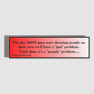 Not A Gun Problem Its A People Problem Red Fade Car Magnet