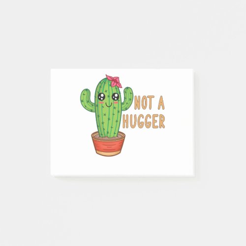 Not A Hugger Cactus Post_it Notes