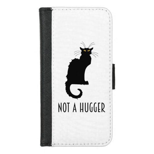 Not A Hugger Funny Introvert Antisocial Cat iPhone 87 Wallet Case