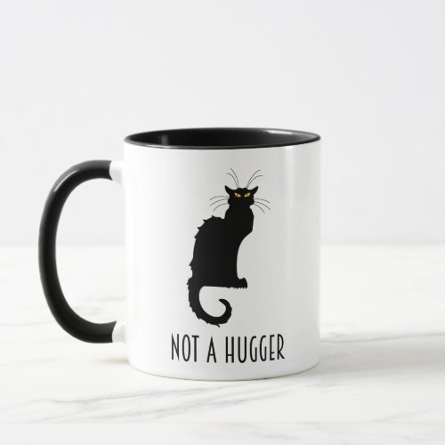 Not A Hugger Funny Introvert Antisocial Cat Mug