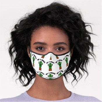 Not A Hugger Premium Face Mask by BlakCircleGirl at Zazzle