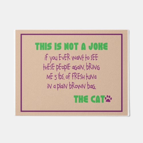 Not A Joke _ The Cat Doormat