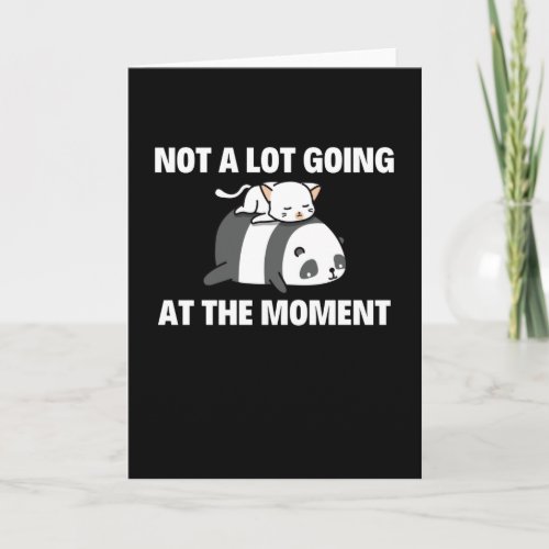 Not a lot going at the moment Funny cat Panda Card