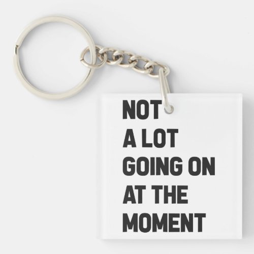 Not A Lot Going On At The Moment Funny Keychain