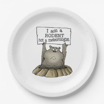 Not A Meteorologist Groundhog Day Party Paper Plat Paper Plates by ZazzleHolidays at Zazzle