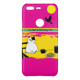 Not a Morning Cat Funny iPhone Case – Fuchsia