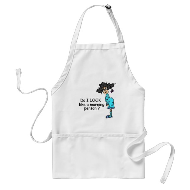 Not A Morning Person Adult Apron (Front)