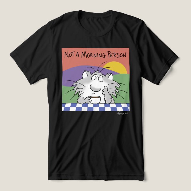 NOT A MORNING PERSON by Sandra Boynton Tri-Blend Shirt (Design Front)