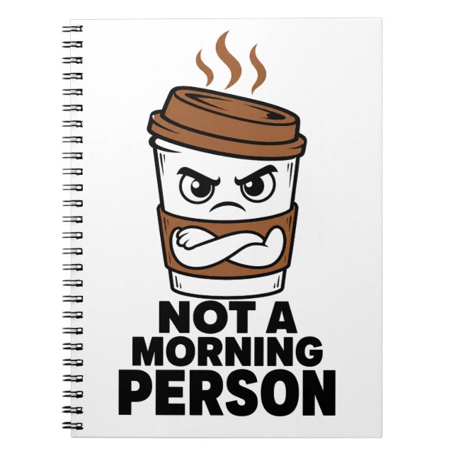 Not A Morning Person Funny Journal (Front)