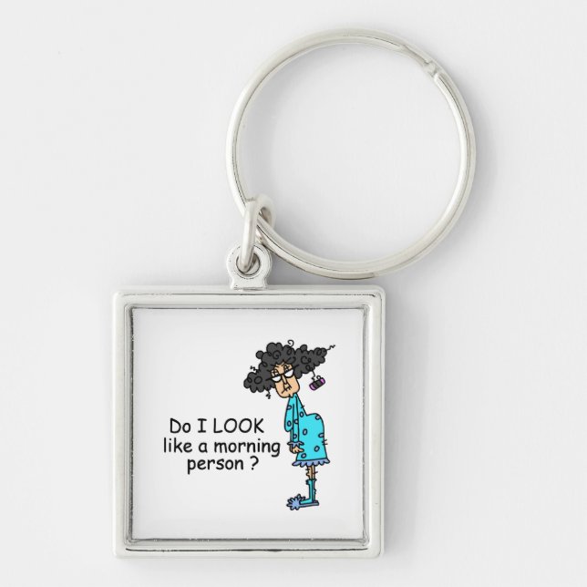 Not A Morning Person Keychain (Front)