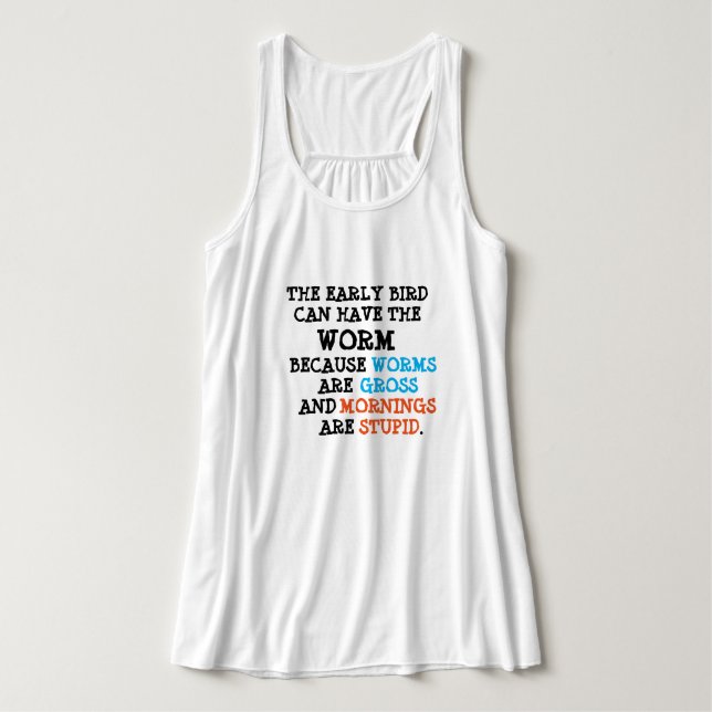 Not a Morning Person Tank Top (Design Front)