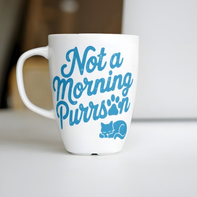 Not a Morning Purrson Funny Cat Mug (Creator Uploaded)