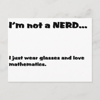 Not a NERD... Postcard