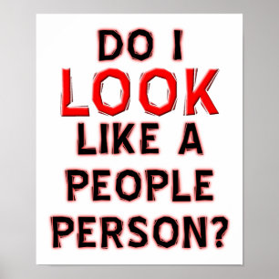 Not a People Person Funny Poster
