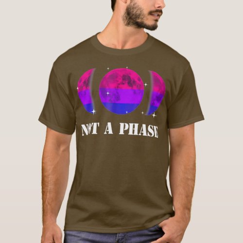Not A Phase Bisexual Flag  LGB Gay Pride Moon Gift T_Shirt