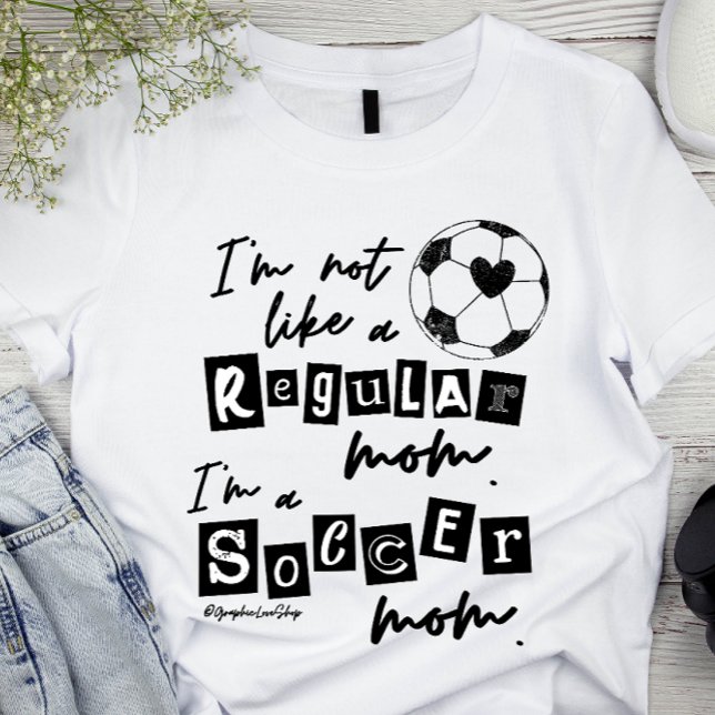 Not a Regular Mom I'm a Soccer Mom Name and Number T-Shirt (Creator Uploaded)