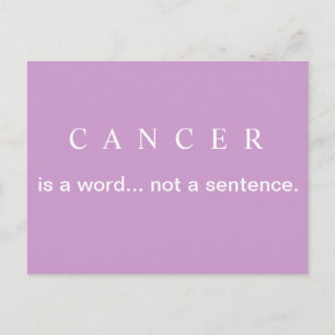 NOT A SENTENCE Breast Cancer Postcard