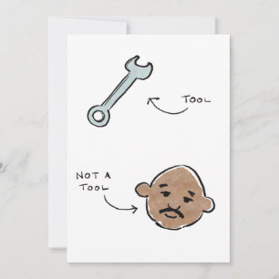 Not a tool father's day - wrench - Carlos Holiday Card
