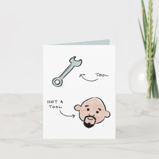Not a tool father's day - wrench holiday card