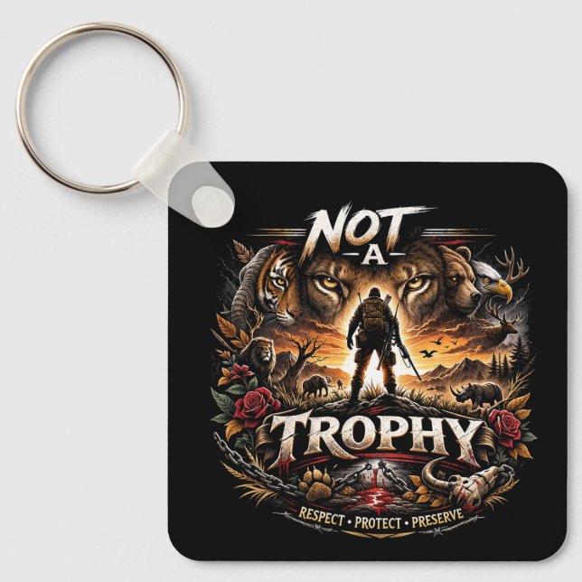 Not a Trophy Keychain (Front)