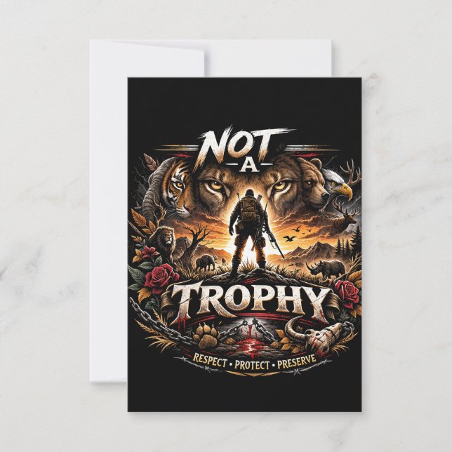 Not a Trophy Thank You Card (Front)