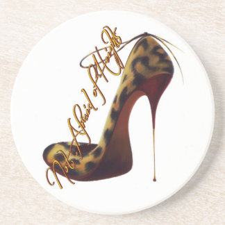 "Not Afraid of Heights" Tres Chic High Heel Design Drink Coaster
