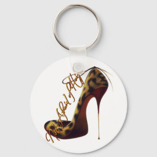 "Not Afraid of Heights" Tres Chic High Heel Design Keychain