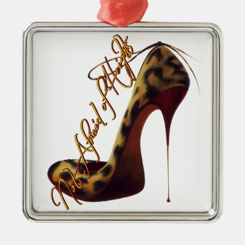 Not Afraid of Heights Tres Chic High Heel Design Metal Ornament