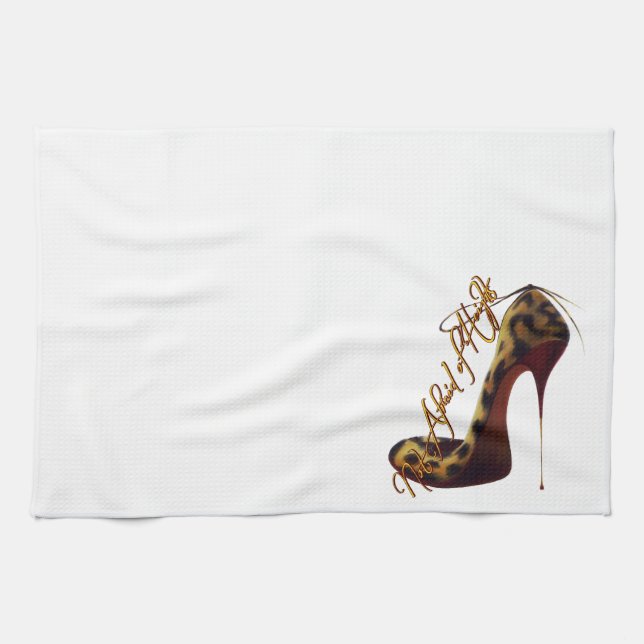 "Not Afraid of Heights" Tres Chic High Heel Design Towel (Horizontal)