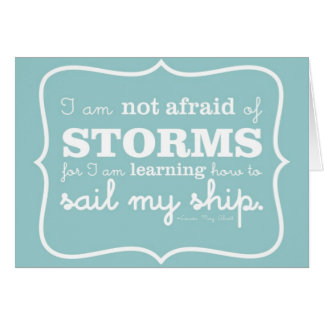 Not Afraid of Storms - Turquoise Cards