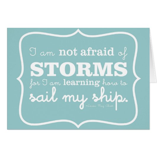 Not Afraid of Storms - Turquoise Cards (Front Horizontal)