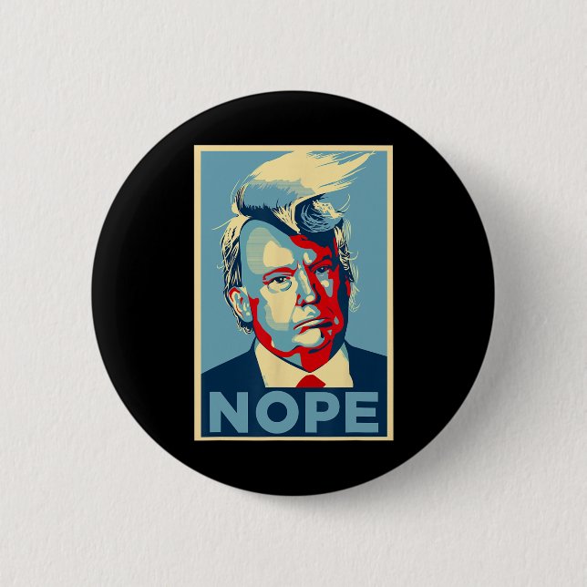 Not Again Funny Trump 2024  Button (Front)