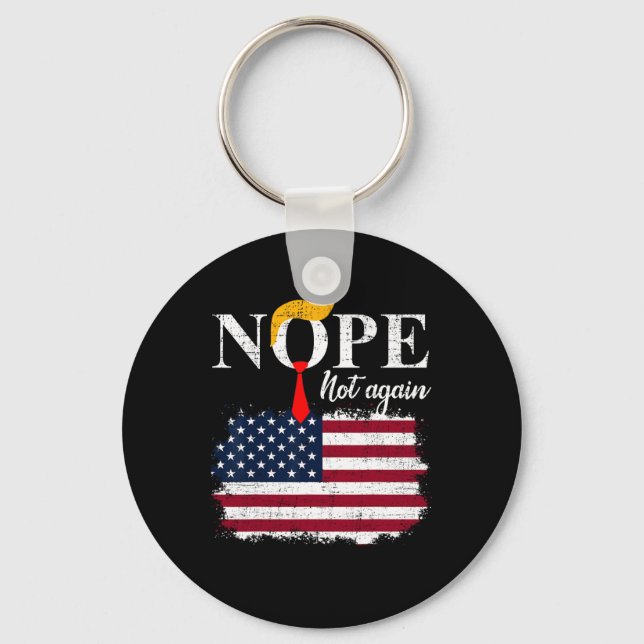 Not Again Funny Trump 5  Keychain (Front)