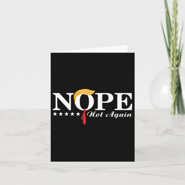 Not Again Funny Trump Political Election 2024 Supp Card (Front)