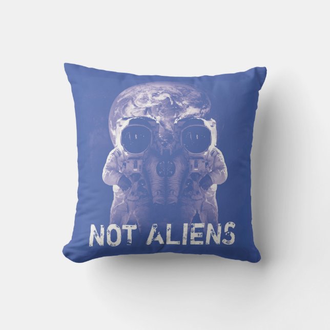 Not Aliens Throw Pillows (Front)