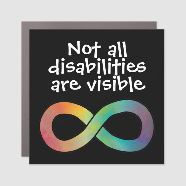Not All Disabilities are Visible Autism Acceptance Car Magnet (Front)