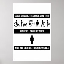 Not all disabilities are visible logo Poster