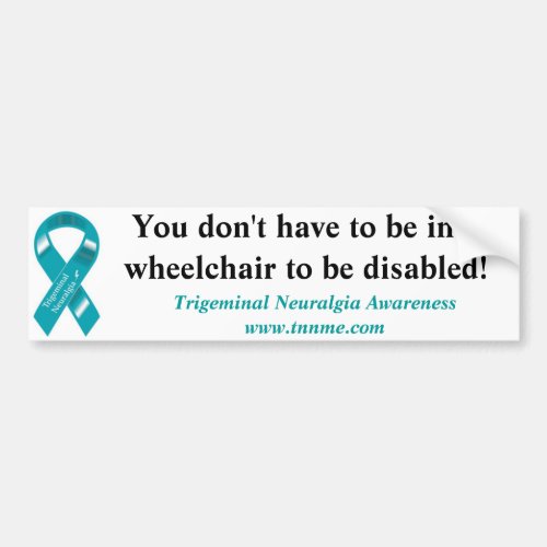 Not all disabilities involve a wheelchair bumper sticker